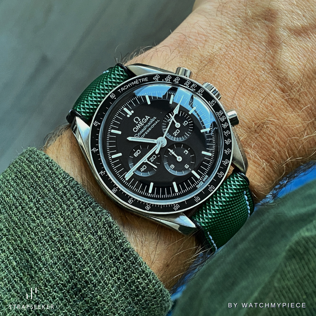 #color_Green Nylon White Stitch / Black FKM Rubber