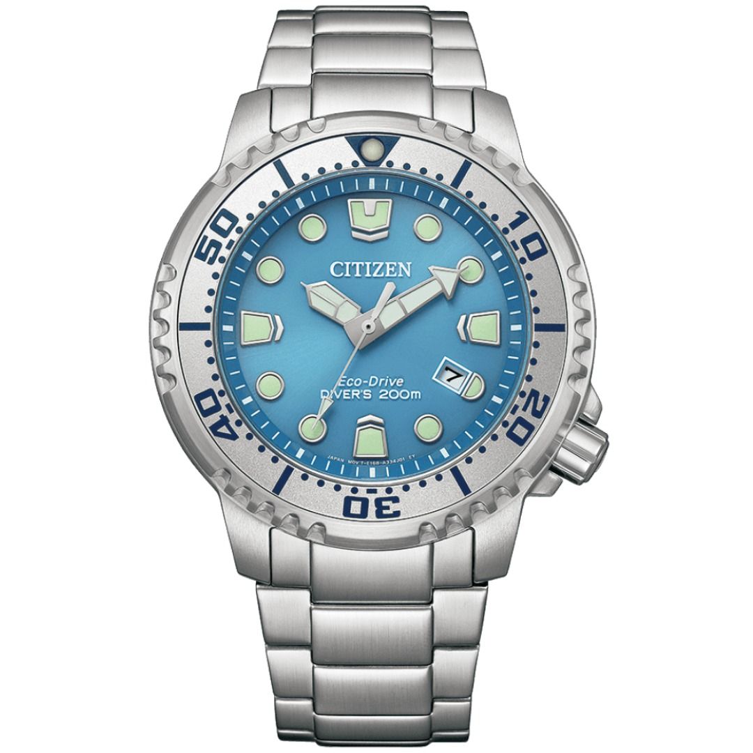 Citizen Promaster MARINE Divers 200m Blue Dial Stainless Steel Watch BN0165-55L - Skywatches