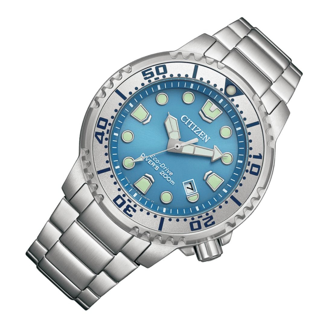 Citizen Promaster MARINE Divers 200m Blue Dial Stainless Steel Watch BN0165-55L - Skywatches