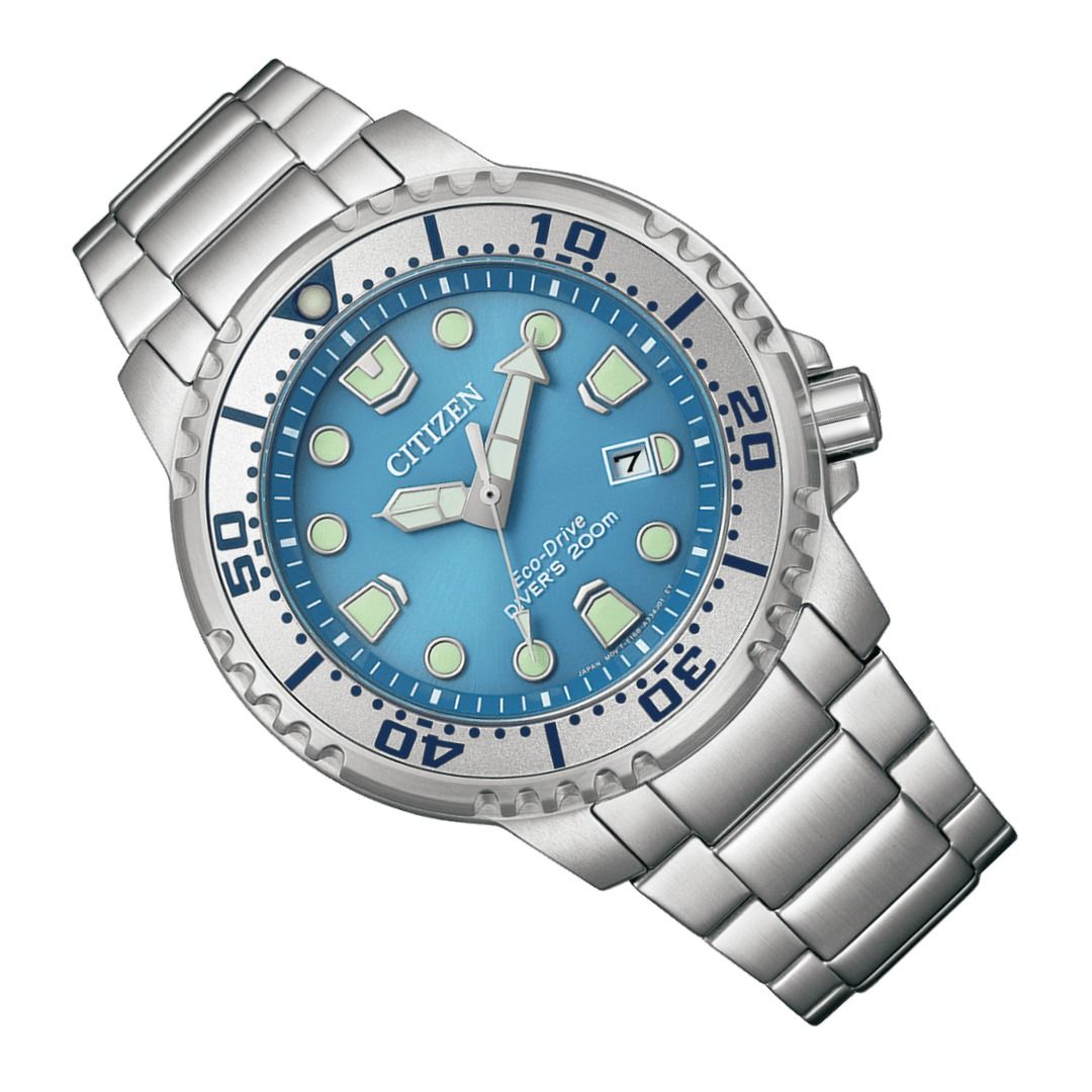 Citizen Promaster MARINE Divers 200m Blue Dial Stainless Steel Watch BN0165-55L - Skywatches