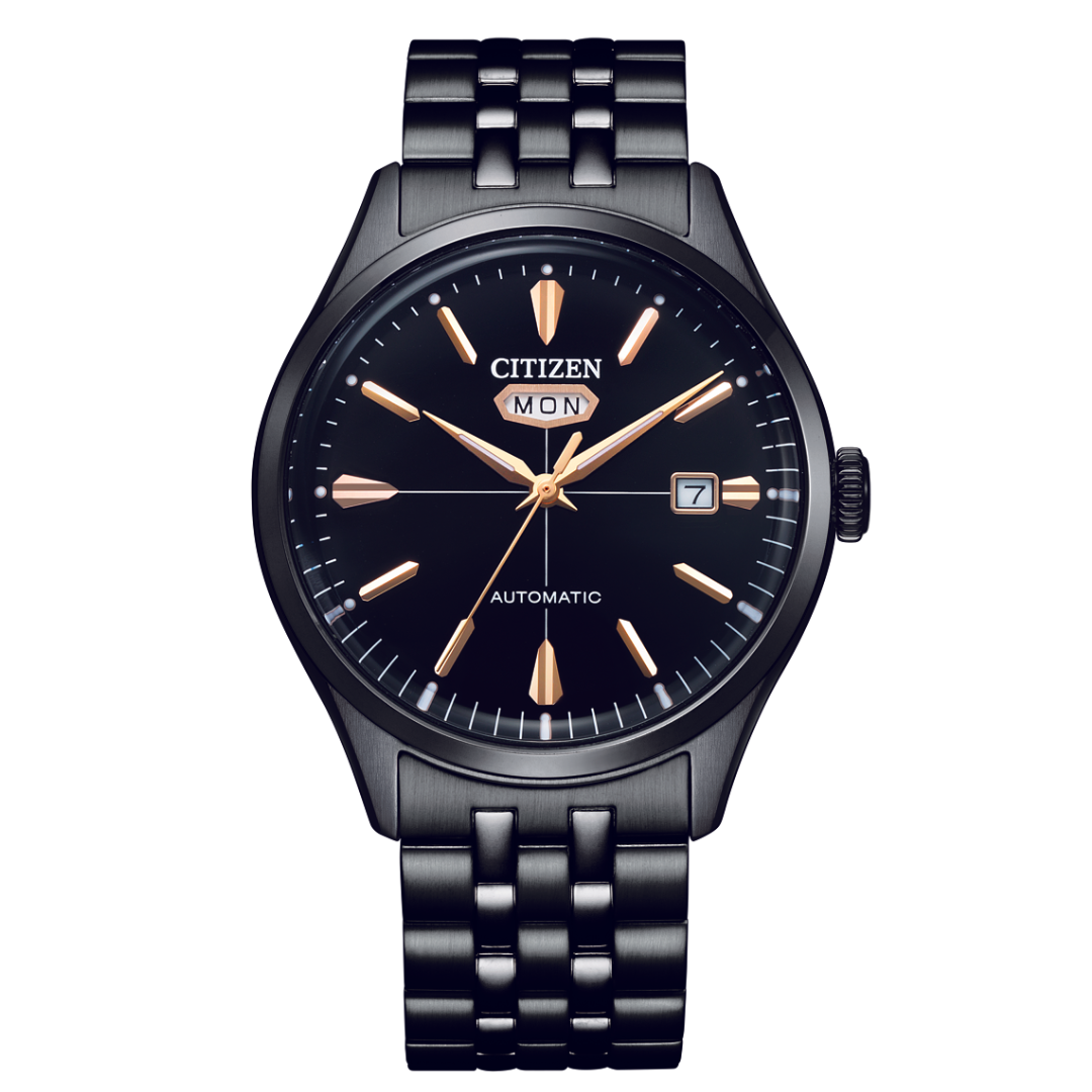 Citizen NH8395-77E Automatic Black Dial Re-issue Crystal Seven C7 Watch - Skywatches