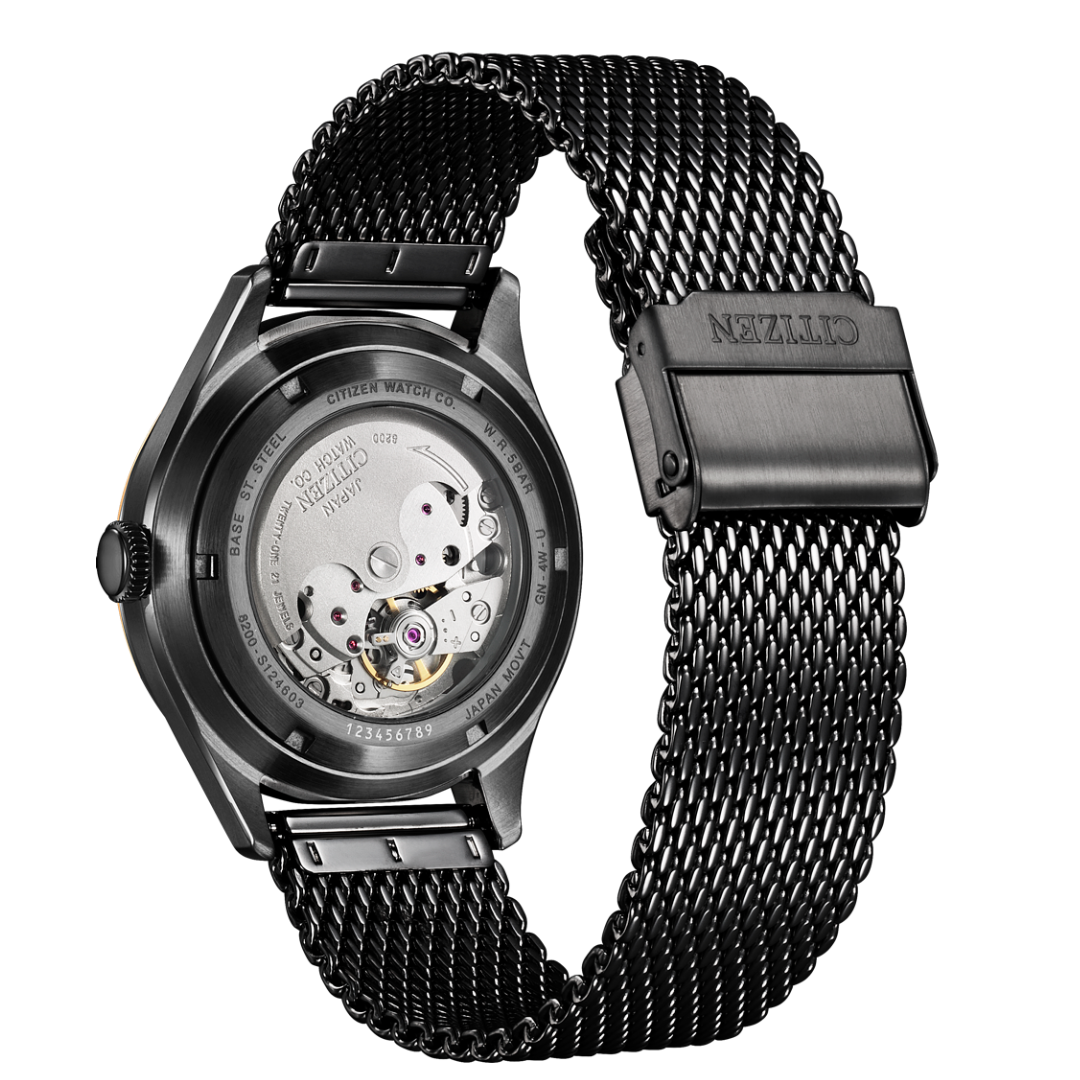 Citizen NH8396-82E Black Dial Crystal Seven C7 Series Automatic Watch - Skywatches