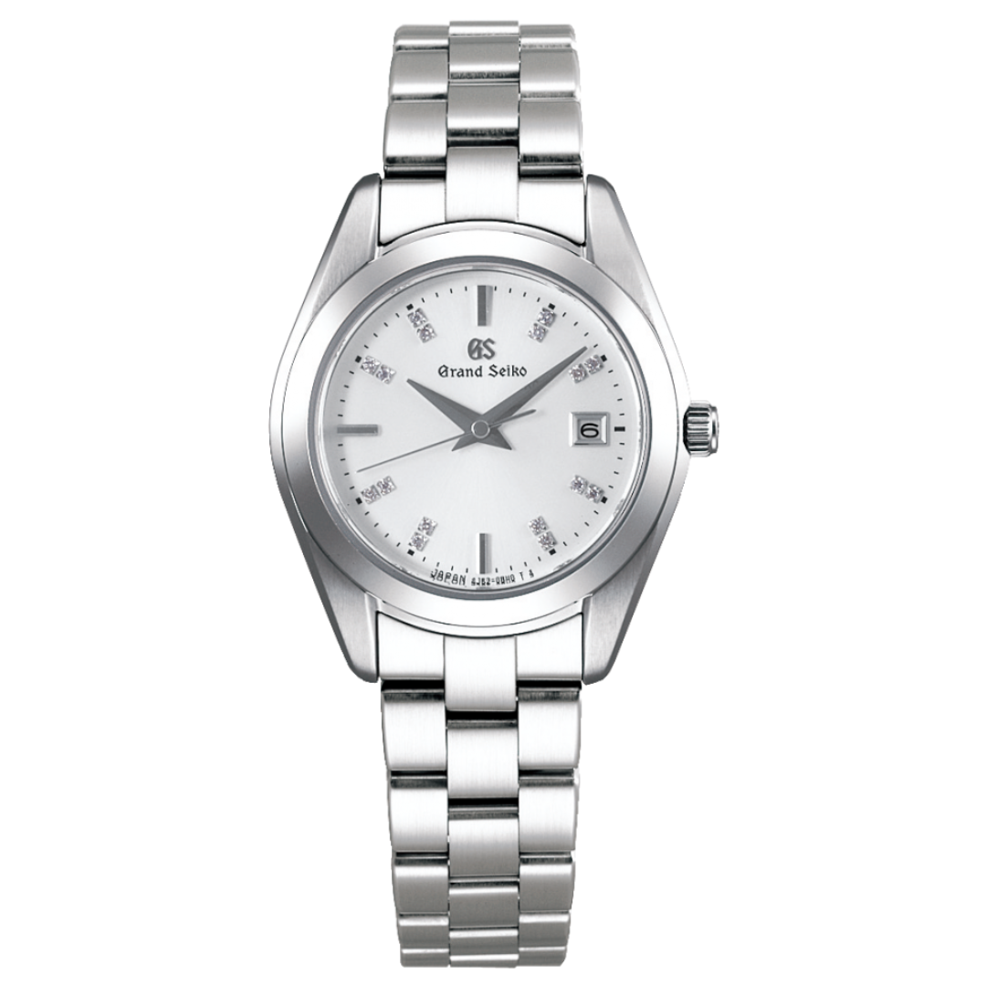 GS Grand Seiko STGF273 STGF273G Heritage Diamond Quartz White Dial Analog Watch - Skywatches