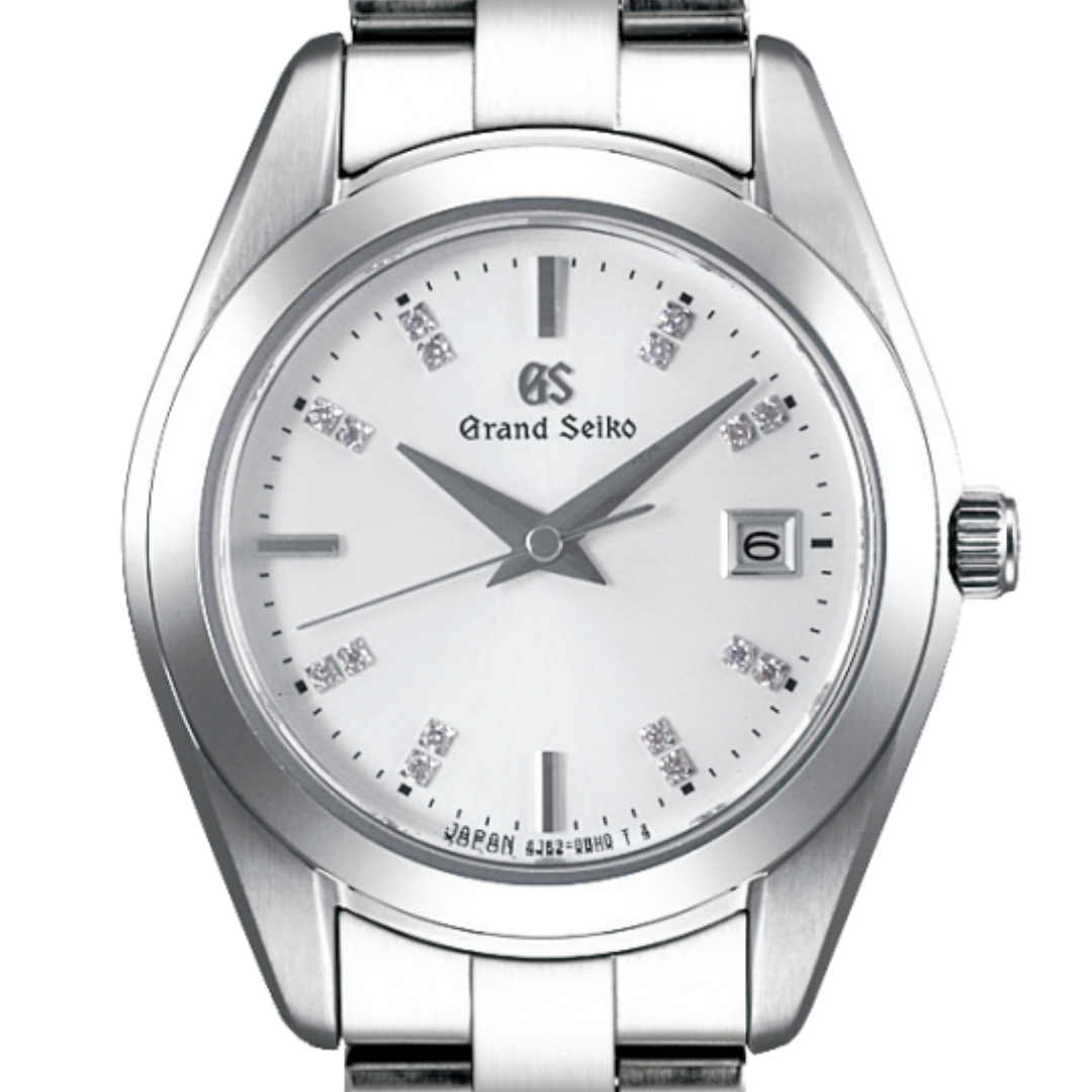 GS Grand Seiko STGF273 STGF273G Heritage Diamond Quartz White Dial Analog Watch - Skywatches