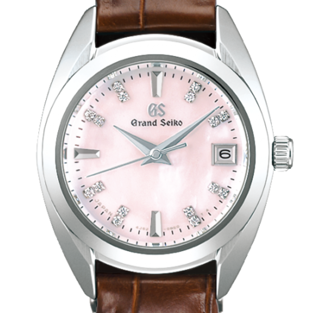 GS Grand Seiko STGF371 STGF371G Mother of Pearl Elegance Ladies Watch - Skywatches