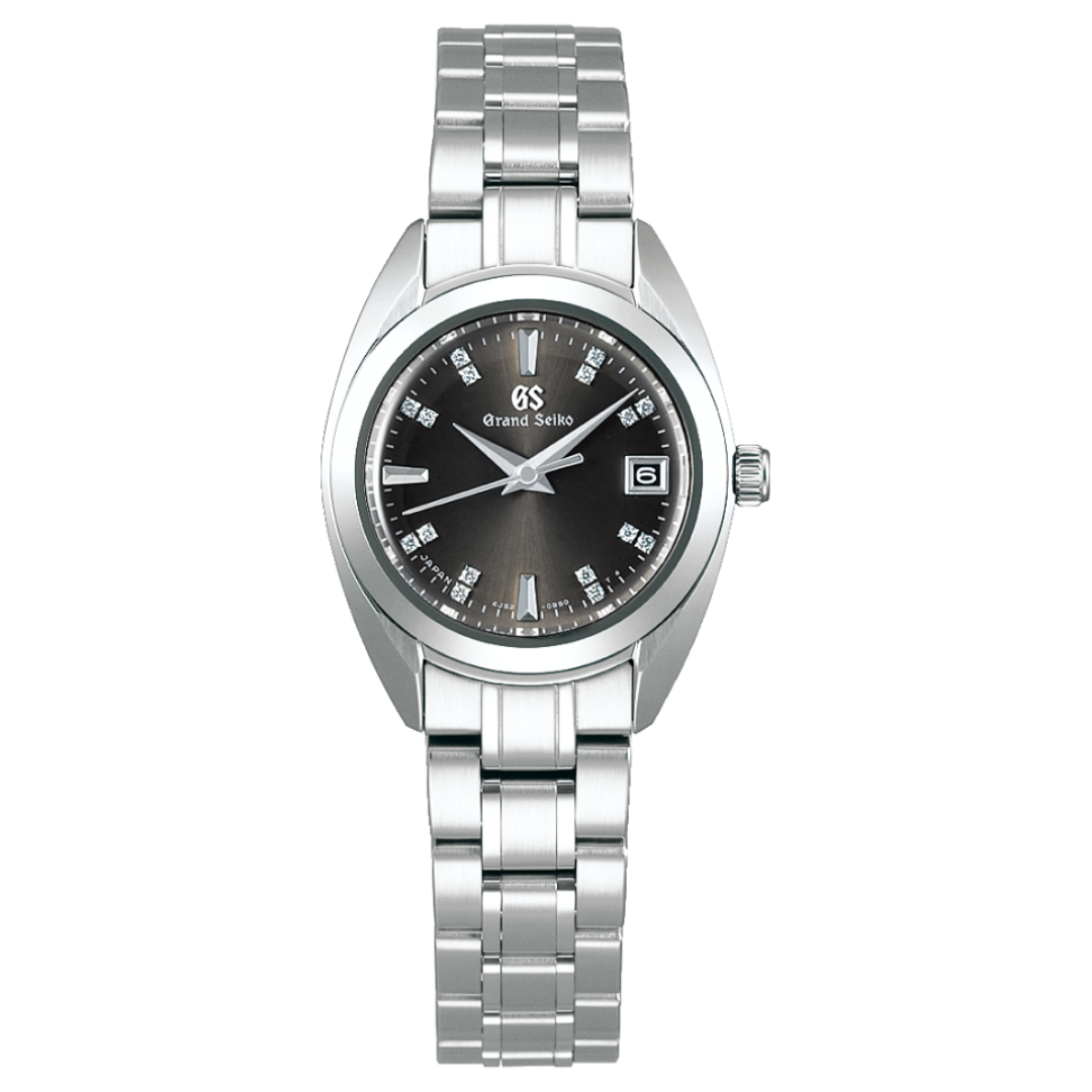 GS Grand Seiko Elegance STGF373 STGF373G Quartz Charcoal Gray Dial Dess Watch - Skywatches