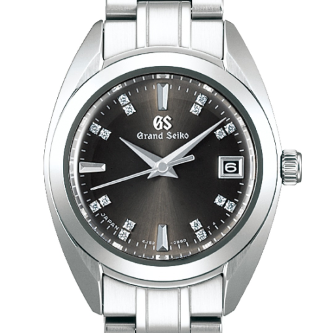 GS Grand Seiko Elegance STGF373 STGF373G Quartz Charcoal Gray Dial Dess Watch