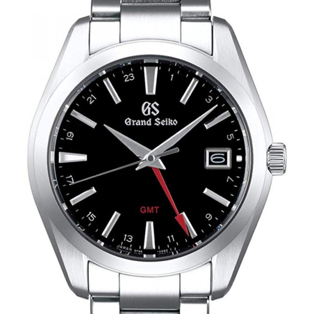 GS Grand Seiko SBGN013G SBGN013 9F Quartz GMT Luxury Heritage Collection Watch - Skywatches