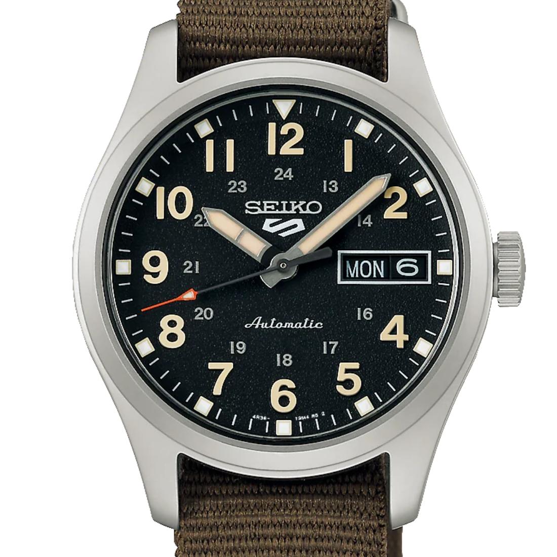 Seiko 5 Sports SRPJ85K1 SRPJ85 SRPJ85K Mechanical Green Zone Midfield Watch - Skywatches