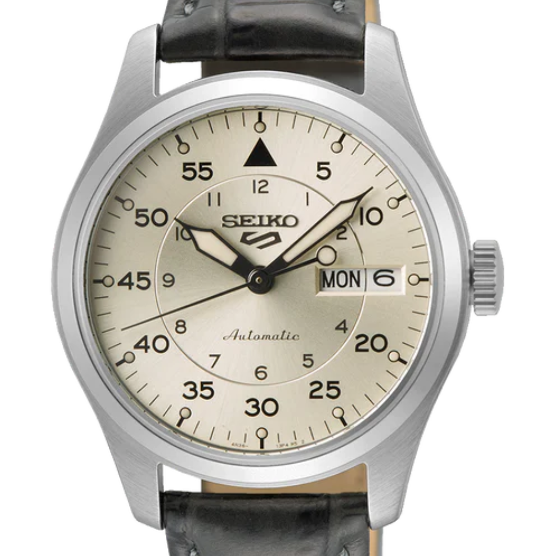 Seiko 5 Sports SRPJ87K1 SRPJ87 SRPJ87K Champange Dial Field Suits Style Watch - Skywatches