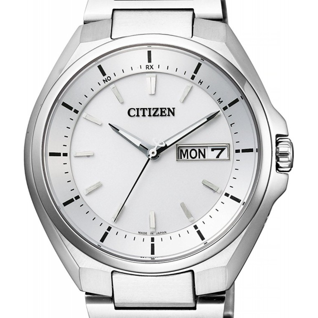 Citizen Attesa AT6050-54 AT6050-54A Eco-Drive White Dial Mens JDM Watch - Skywatches