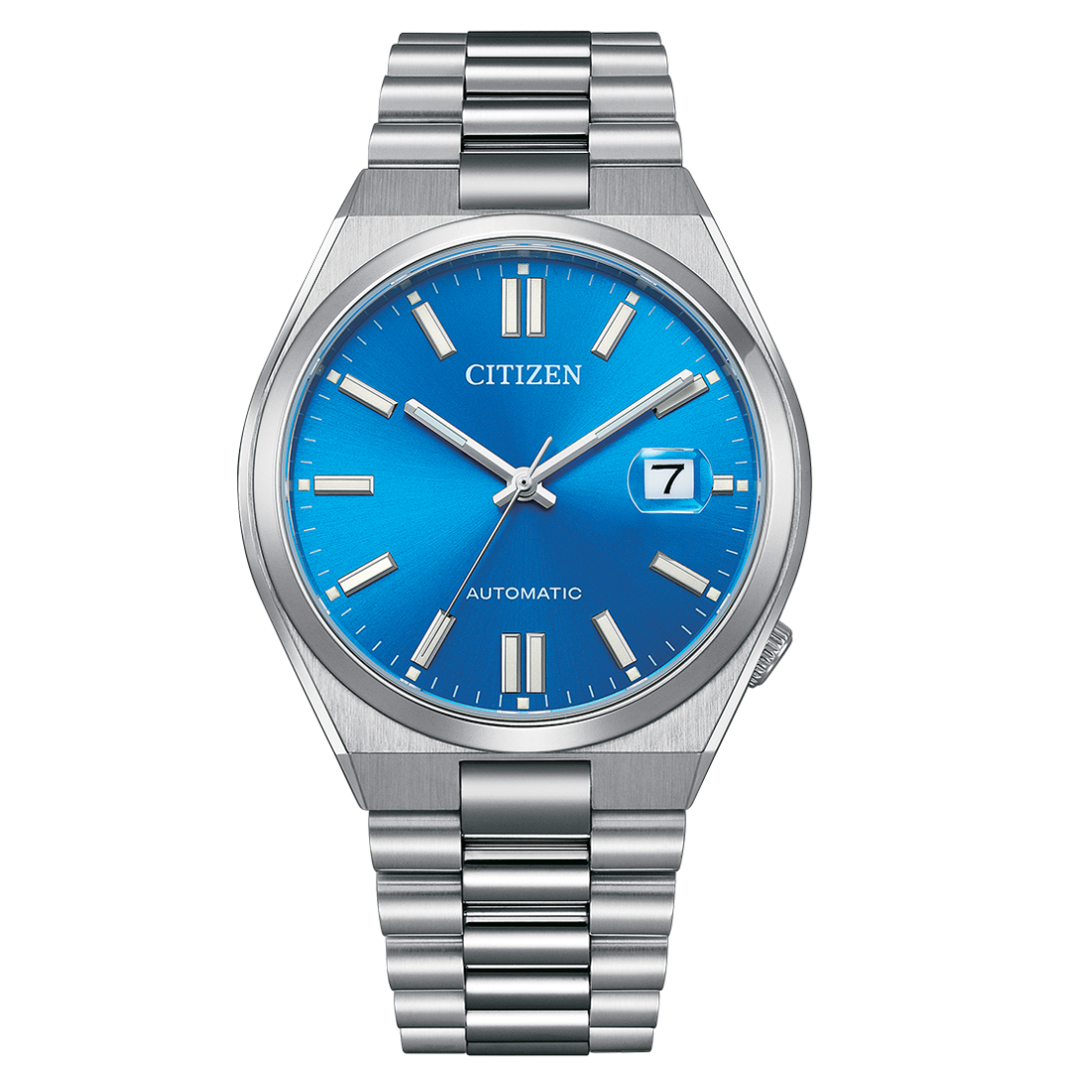 Citizen Pantone NJ0158-89L Stainless Steel Glowing Blue Dial Mechanical Watch - Skywatches