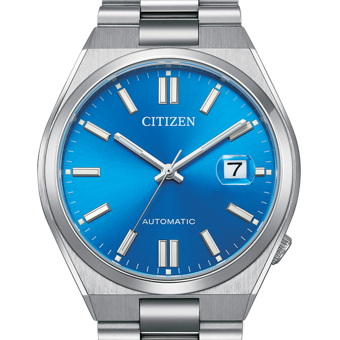 Citizen Pantone NJ0158-89L Stainless Steel Glowing Blue Dial Mechanical Watch - Skywatches