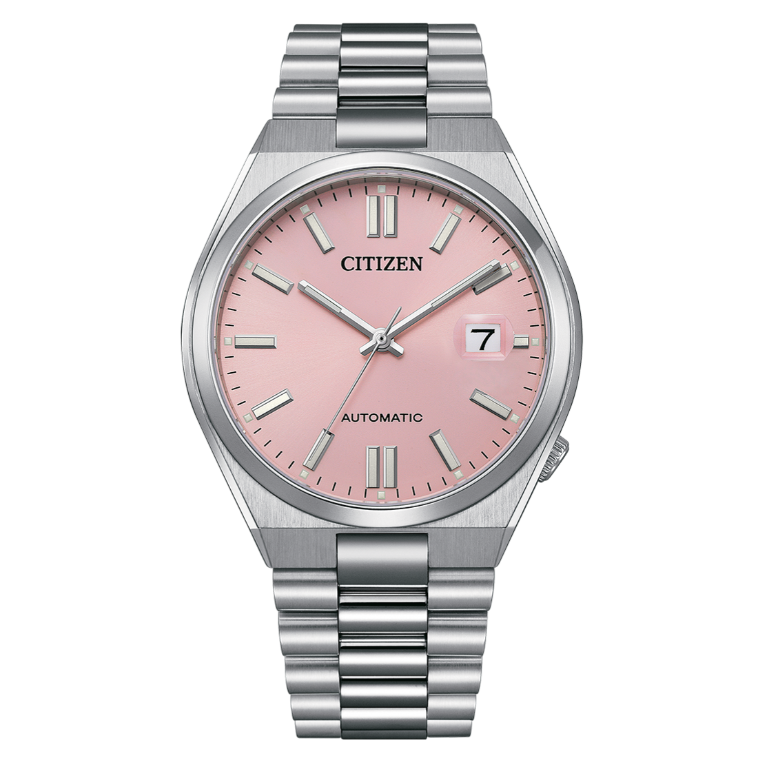 Citizen Pantone NJ0158-89X Stainless Steel Dreamy Pink Dial Mechanical Watch - Skywatches