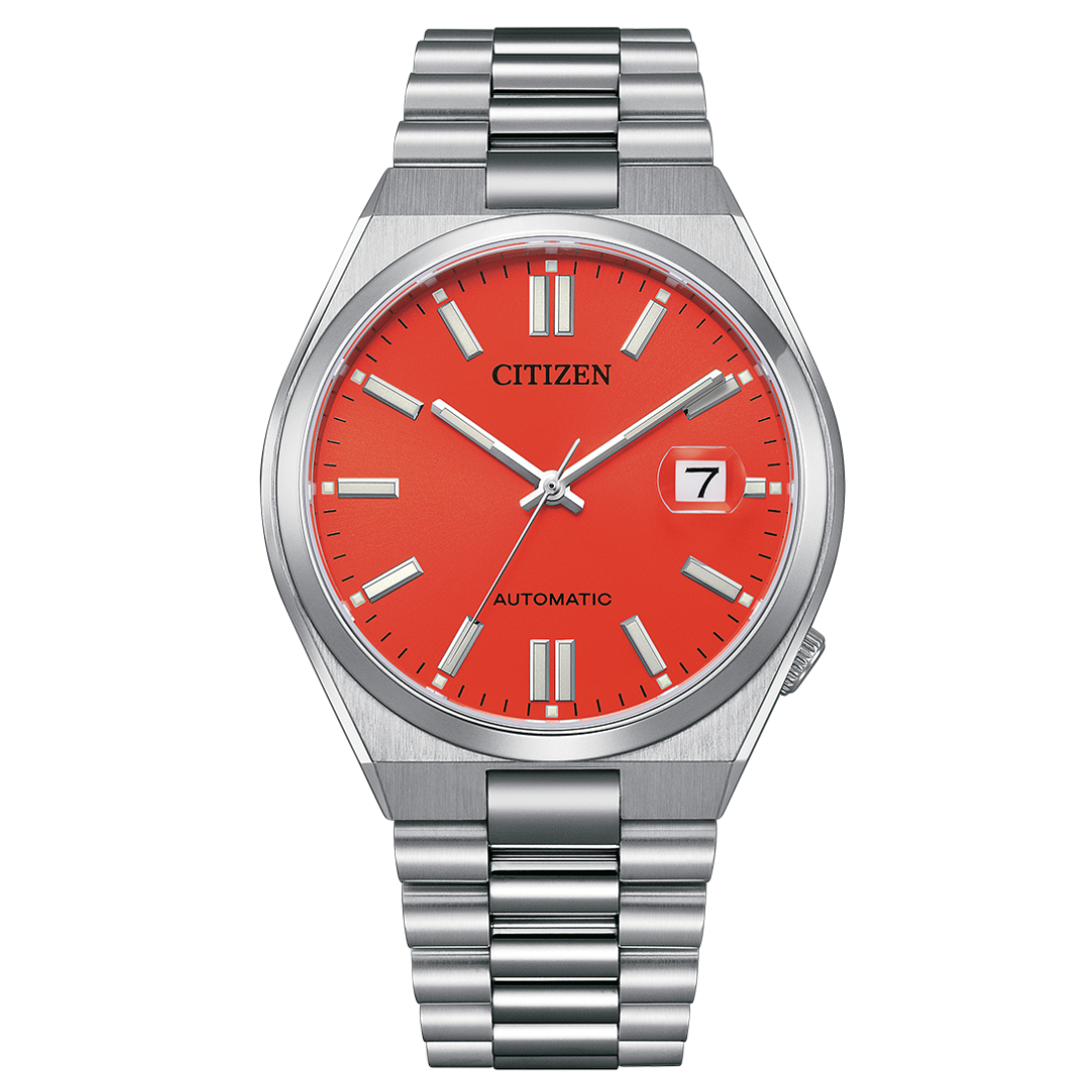 Citizen Pantone NJ0158-89W Stainless Steel Blazing Red Dial Mechanical Watch - Skywatches