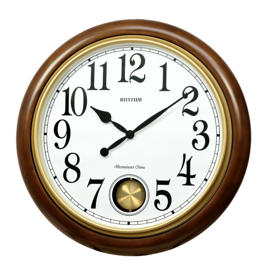 Rhythm CMJ579NR06 Quartz Wooden Wall Clock (Singapore Only)