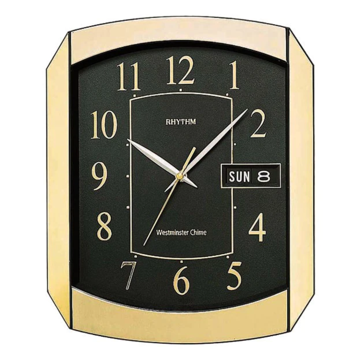 Rhythm CFH102NR18 Westminster Chime Black Dial Wall Clock (Singapore O