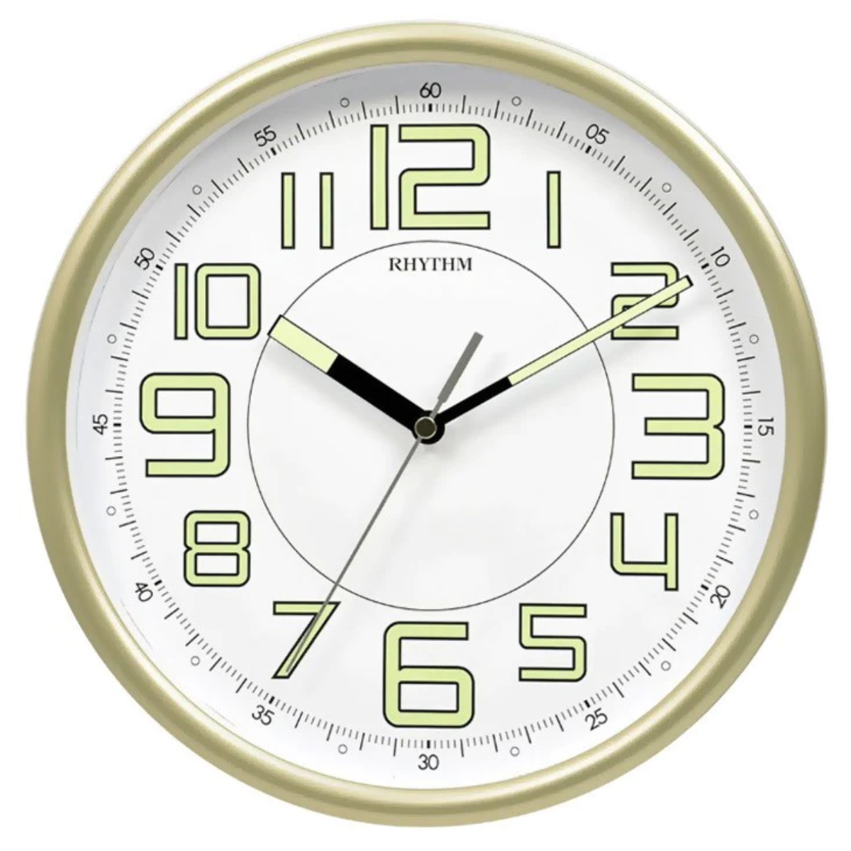 Rhythm CMG596NR18 Quartz Value Added Silent Silky Move Wall Clock (Singapore Only)