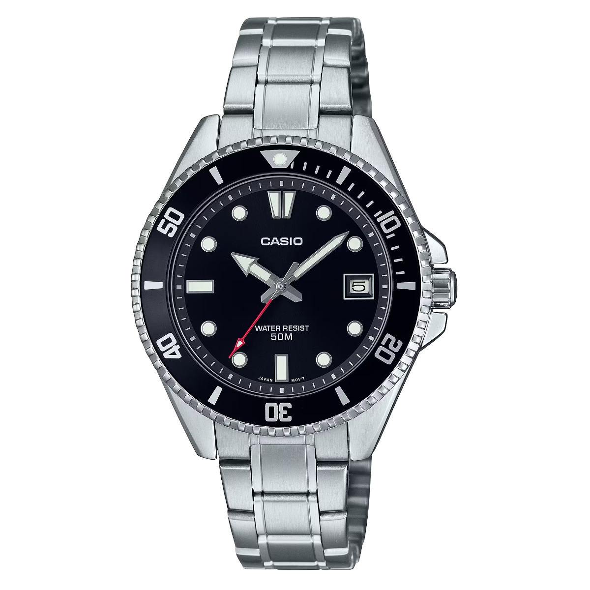 Casio MDV-10D-1A1 MDV-10D-1A1V Quartz Standard Black Dial Sports Watch - Skywatches