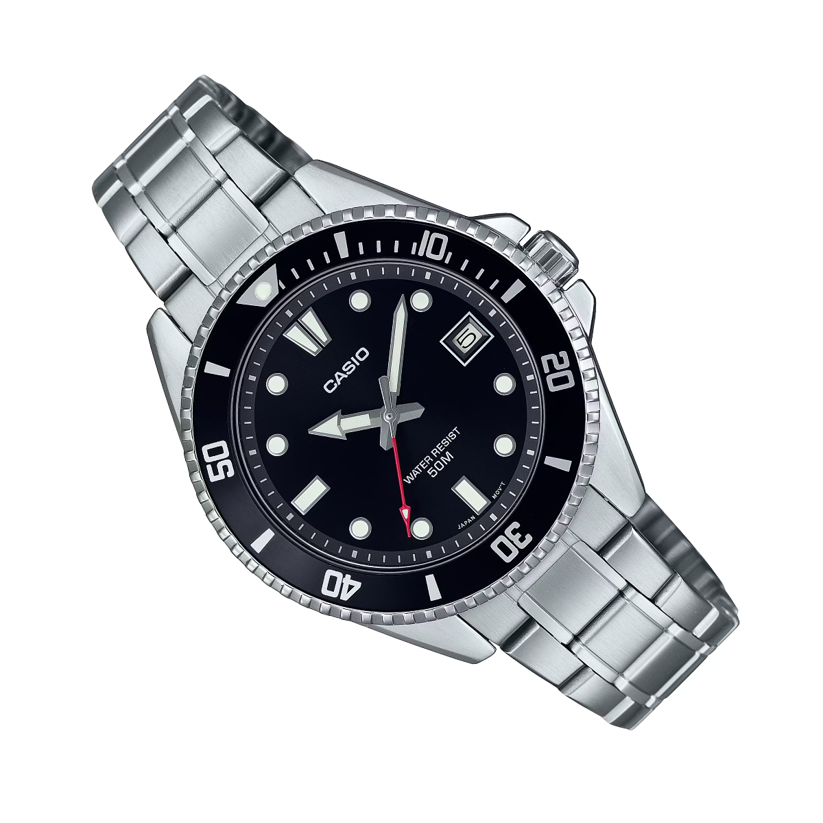 Casio MDV-10D-1A1 MDV-10D-1A1V Quartz Standard Black Dial Sports Watch - Skywatches