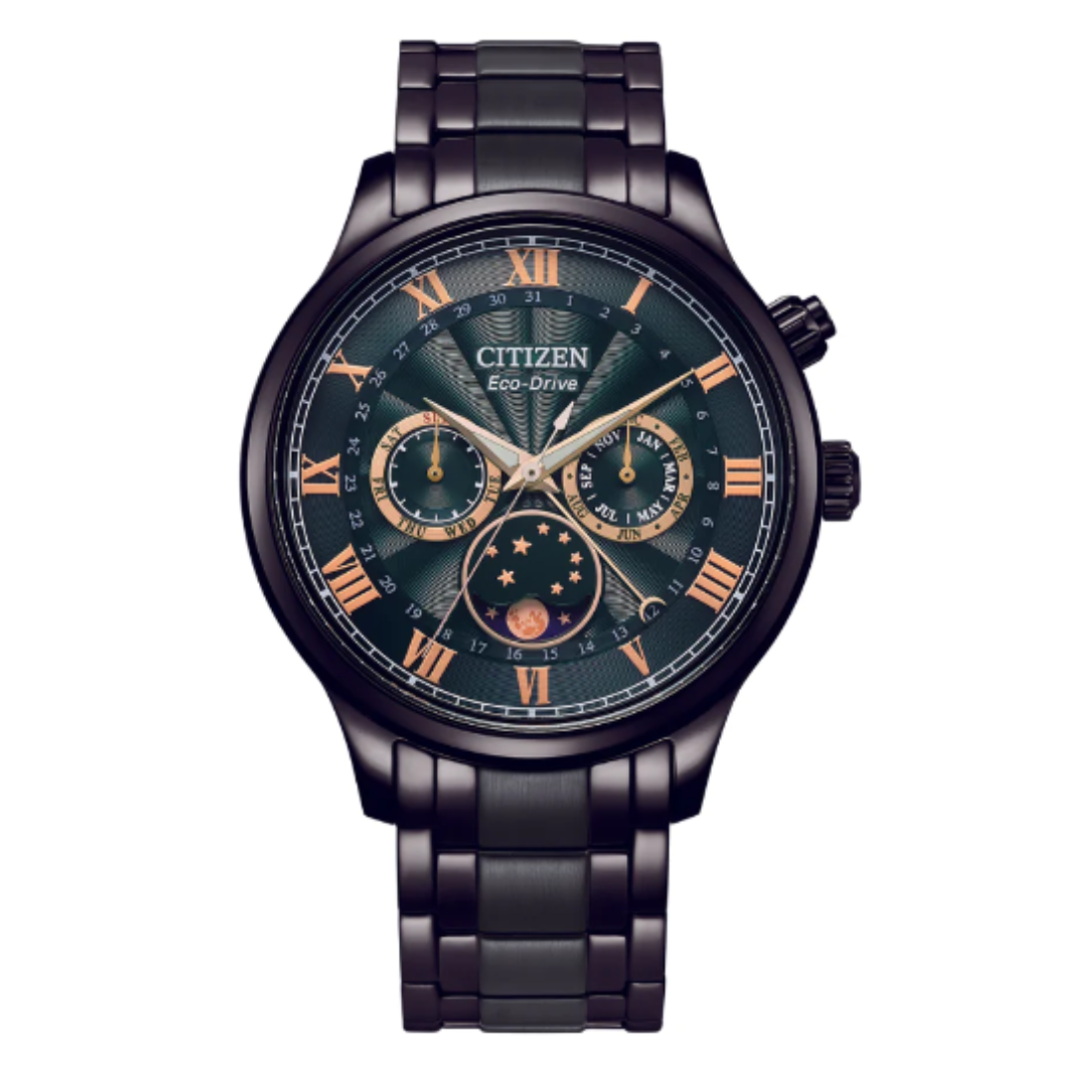Citizen Eco-Drive AP1055-87X Green Moon Phase Made in Japan Watch (PRE-ORDER) - Skywatches