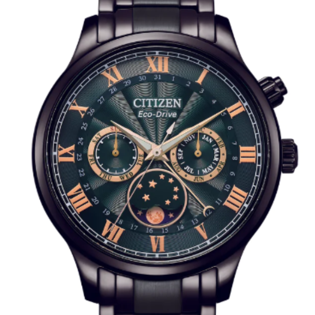 Citizen Eco-Drive AP1055-87X Green Moon Phase Made in Japan Watch (PRE-ORDER)