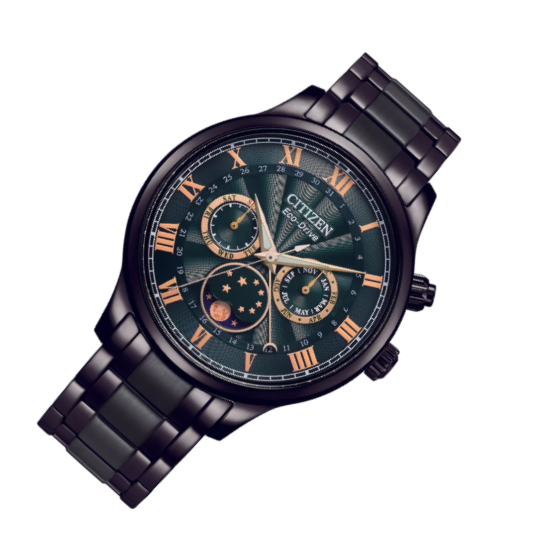 Citizen Eco-Drive AP1055-87X Green Moon Phase Made in Japan Watch (PRE-ORDER) - Skywatches