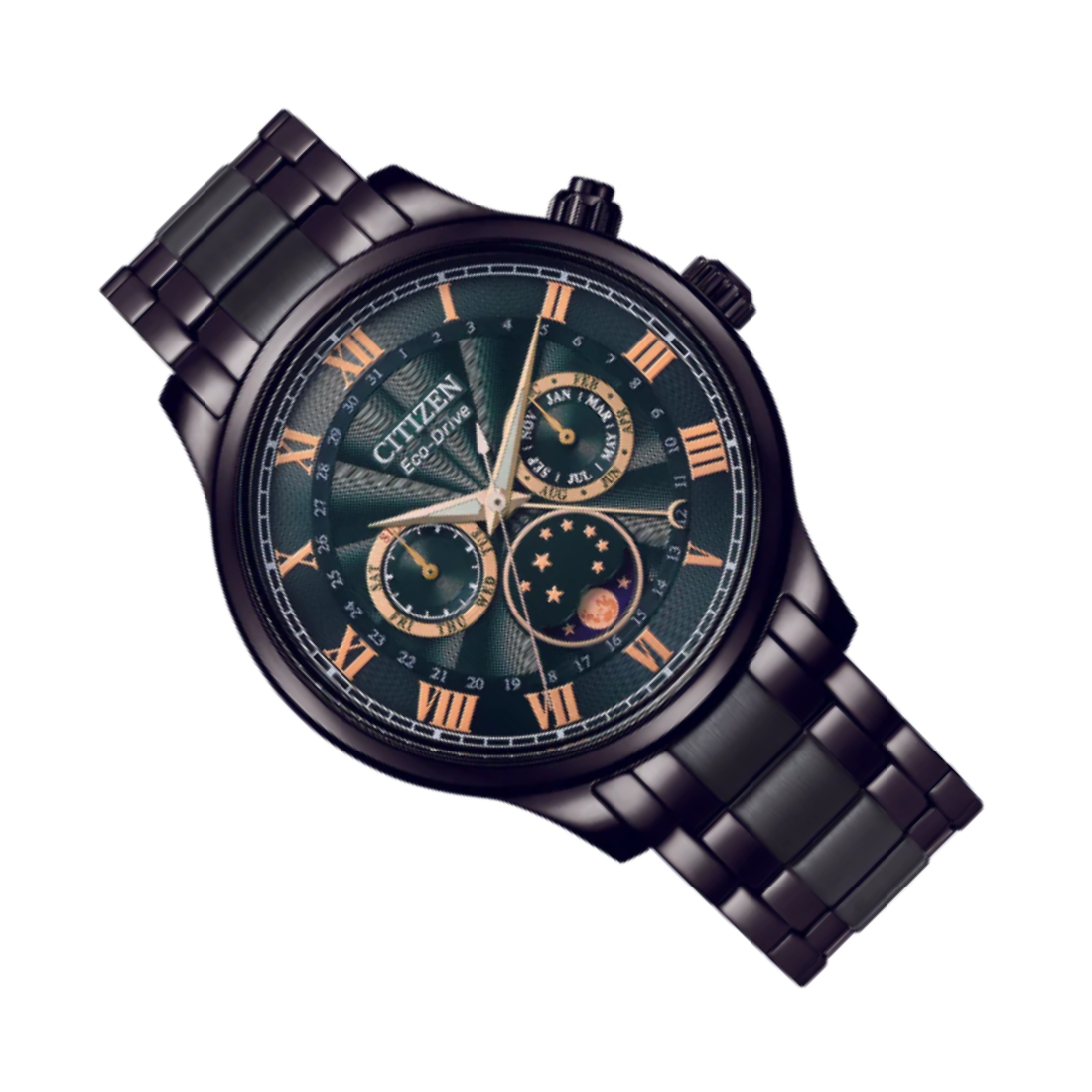 Citizen Eco-Drive AP1055-87X Green Moon Phase Made in Japan Watch (PRE-ORDER) - Skywatches