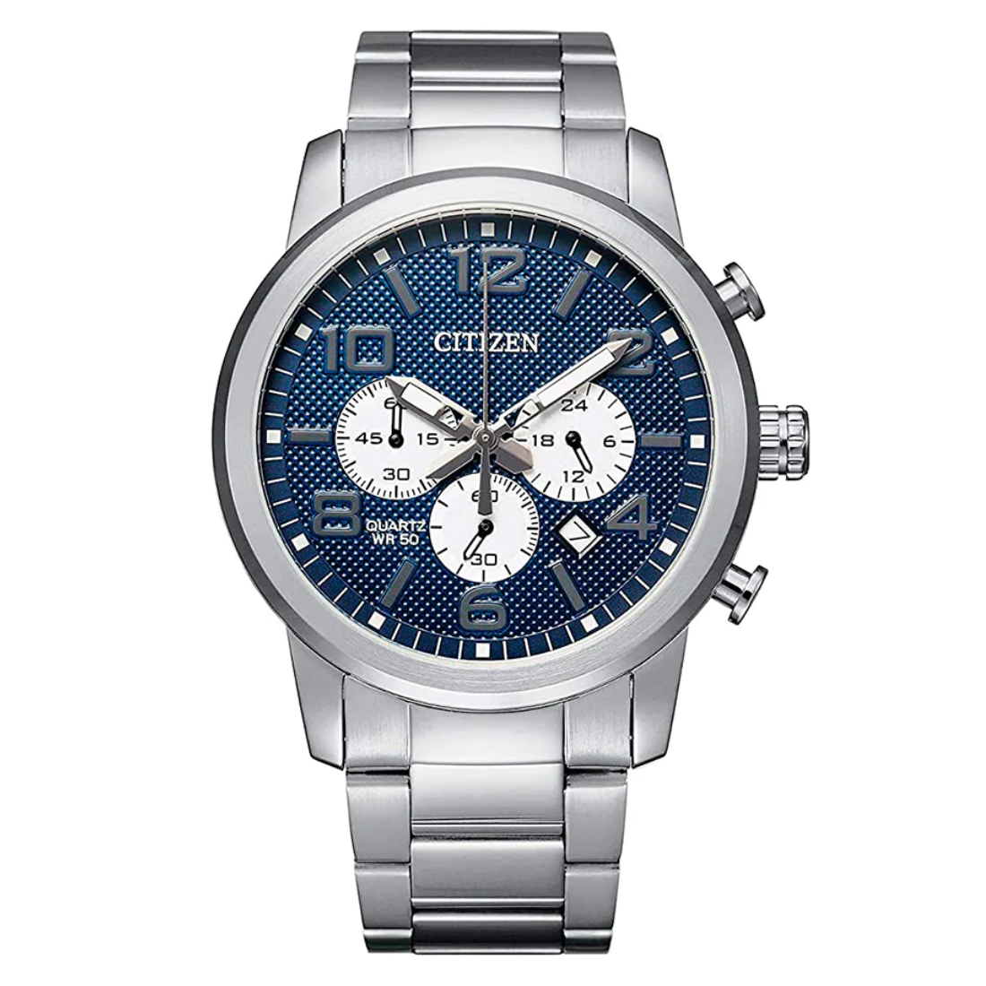 Citizen Quartz Chronograph AN8050-51M Blue Dial Stainless Steel Watch (PRE-ORDER) - Skywatches