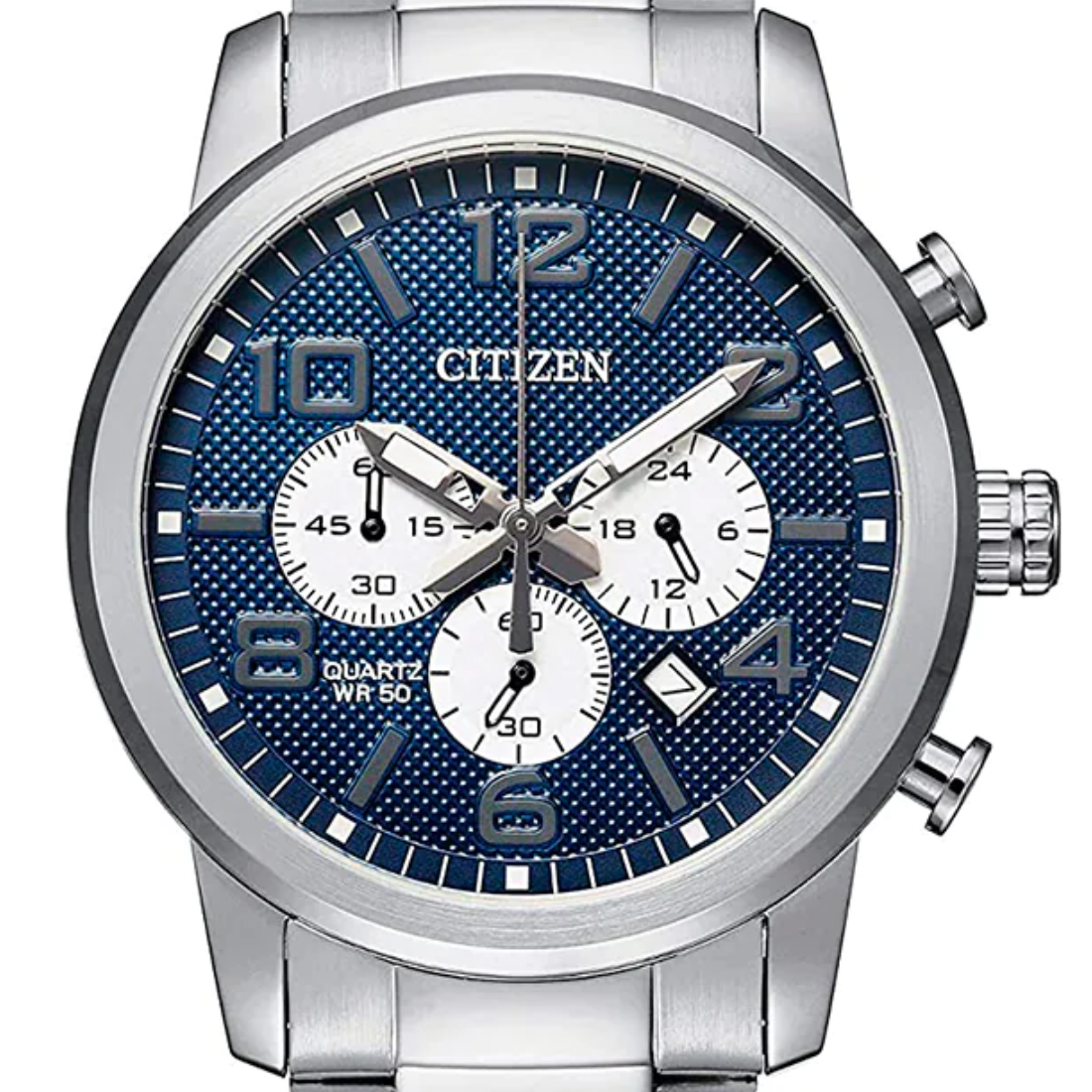 Citizen Quartz Chronograph AN8050-51M Blue Dial Stainless Steel Watch (PRE-ORDER) - Skywatches