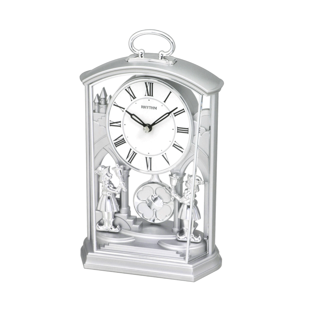 4RP796WR19 Rhythm Quartz Silver Analog Table Clock (Singapore Only)