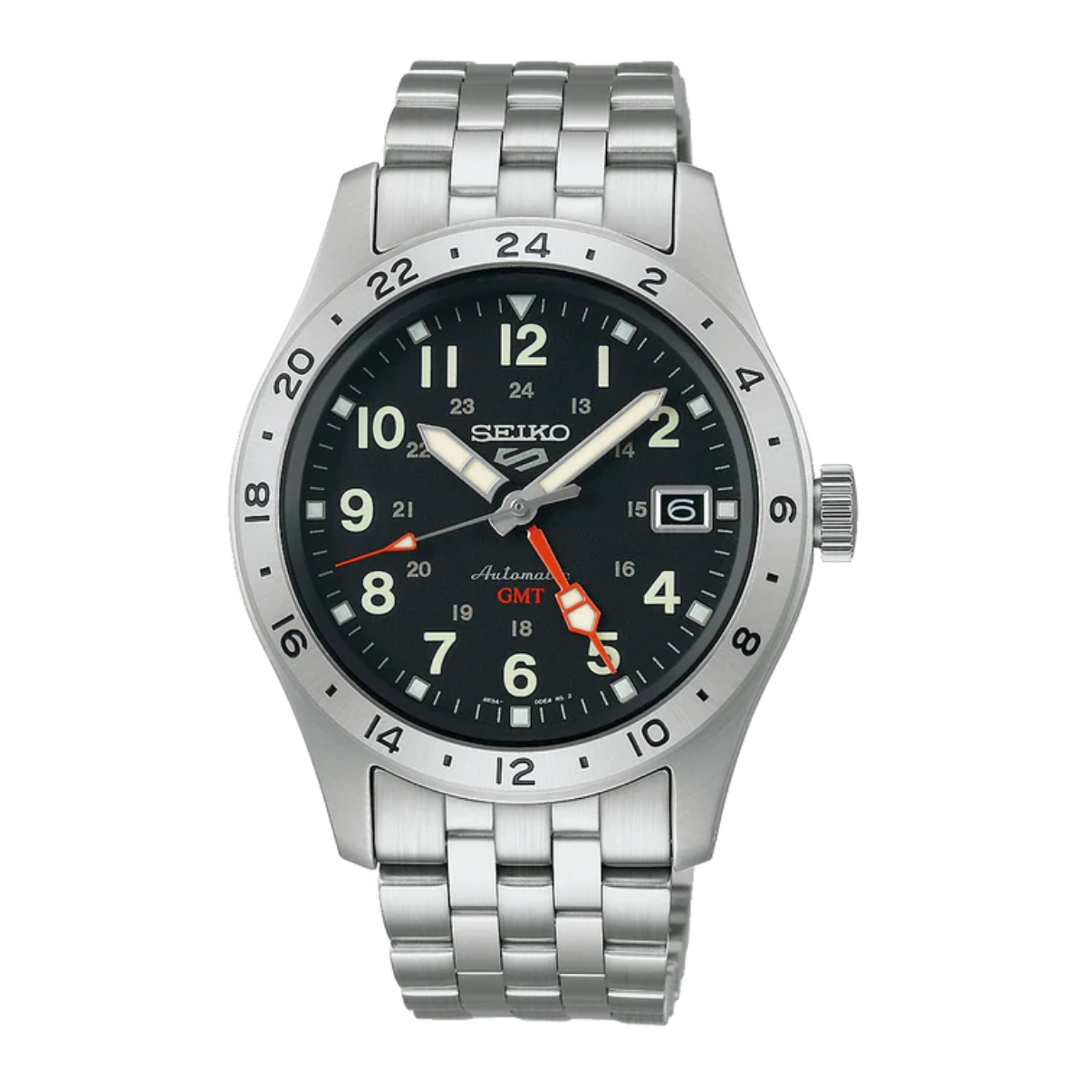 Seiko 5 Sports GMT Field Deploy SSK023K1 SSK023 SSK023K Automatic Watch - Skywatches