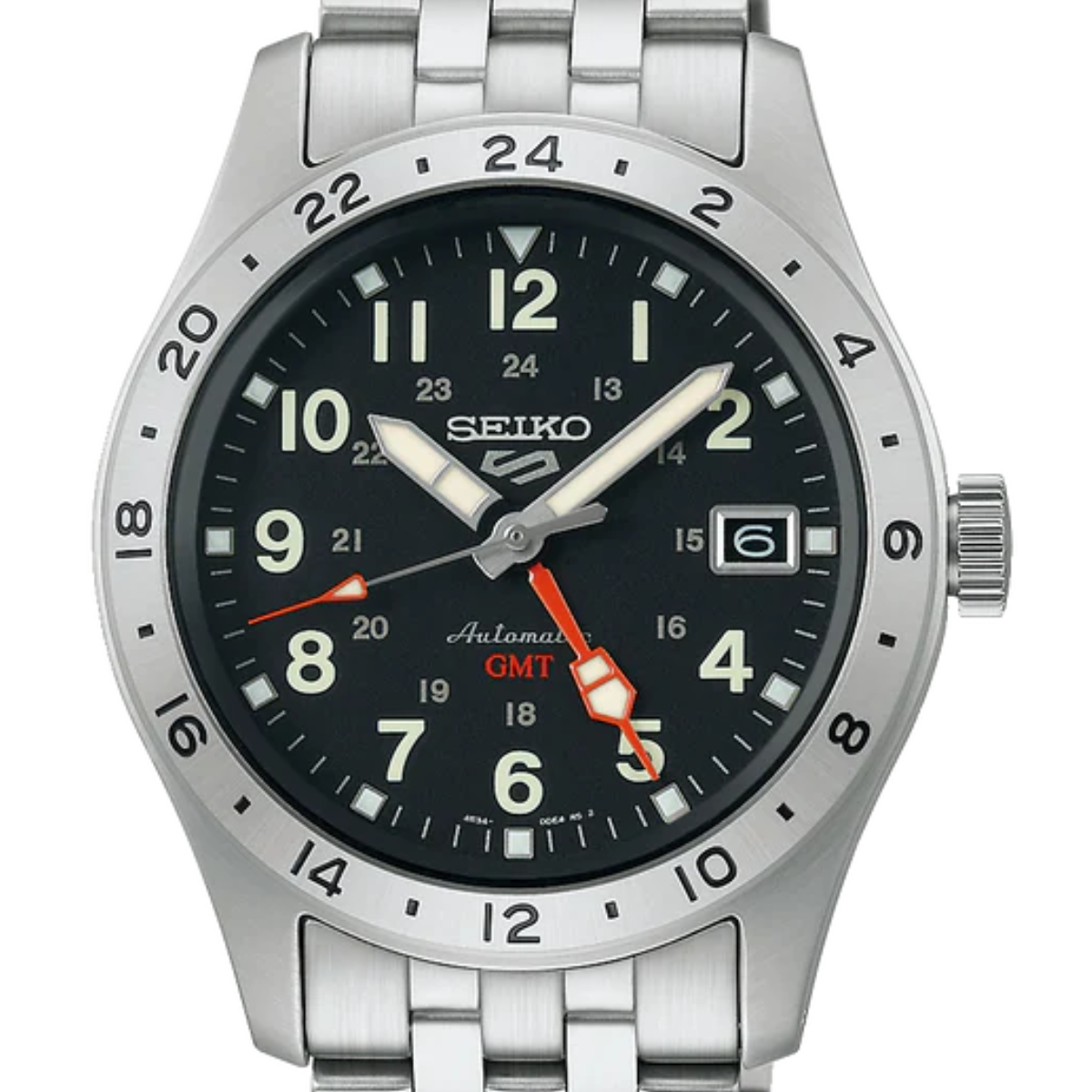 Seiko 5 Sports GMT Field Deploy SSK023K1 SSK023 SSK023K Automatic Watch - Skywatches