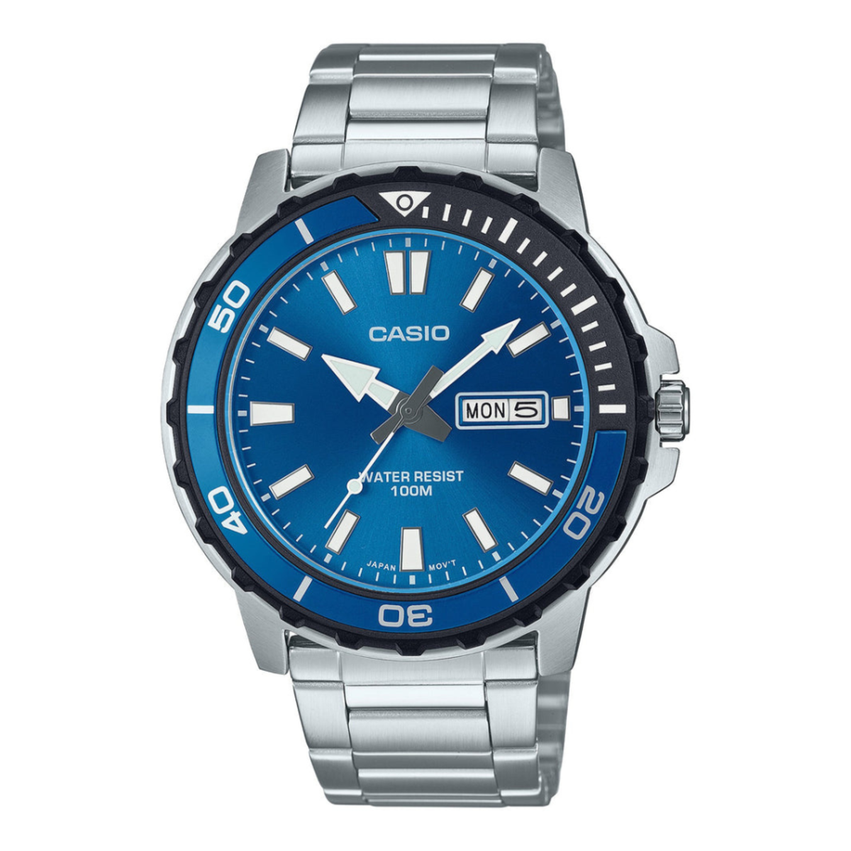 Casio Men's Analog Watch MTD-125D-2A1 | Blue Dial Sport