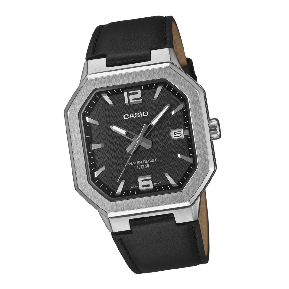 Casio MTP-B195L-1A | Men's Hexagon Leather Watch