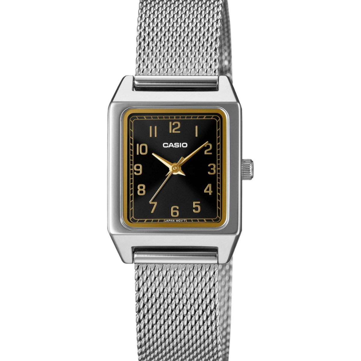 Casio Rectangular Black Dial Mesh Women's Watch LTP-B150M-1B