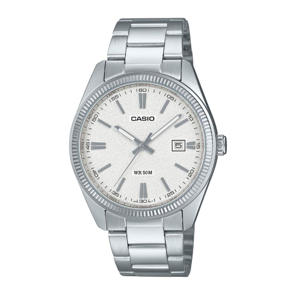 Casio Classic Dress Watch | MTP-1302DA-7A Silver Textured Dial