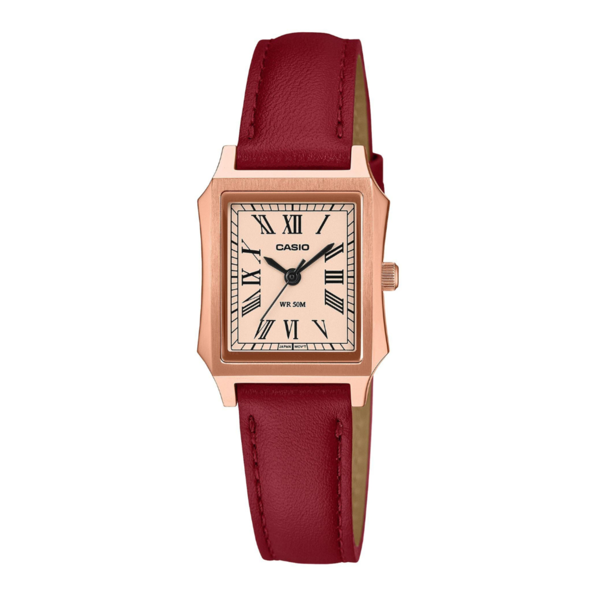 Casio Classic Women's Rose Gold Leather Watch LTP-B190RGL-4B