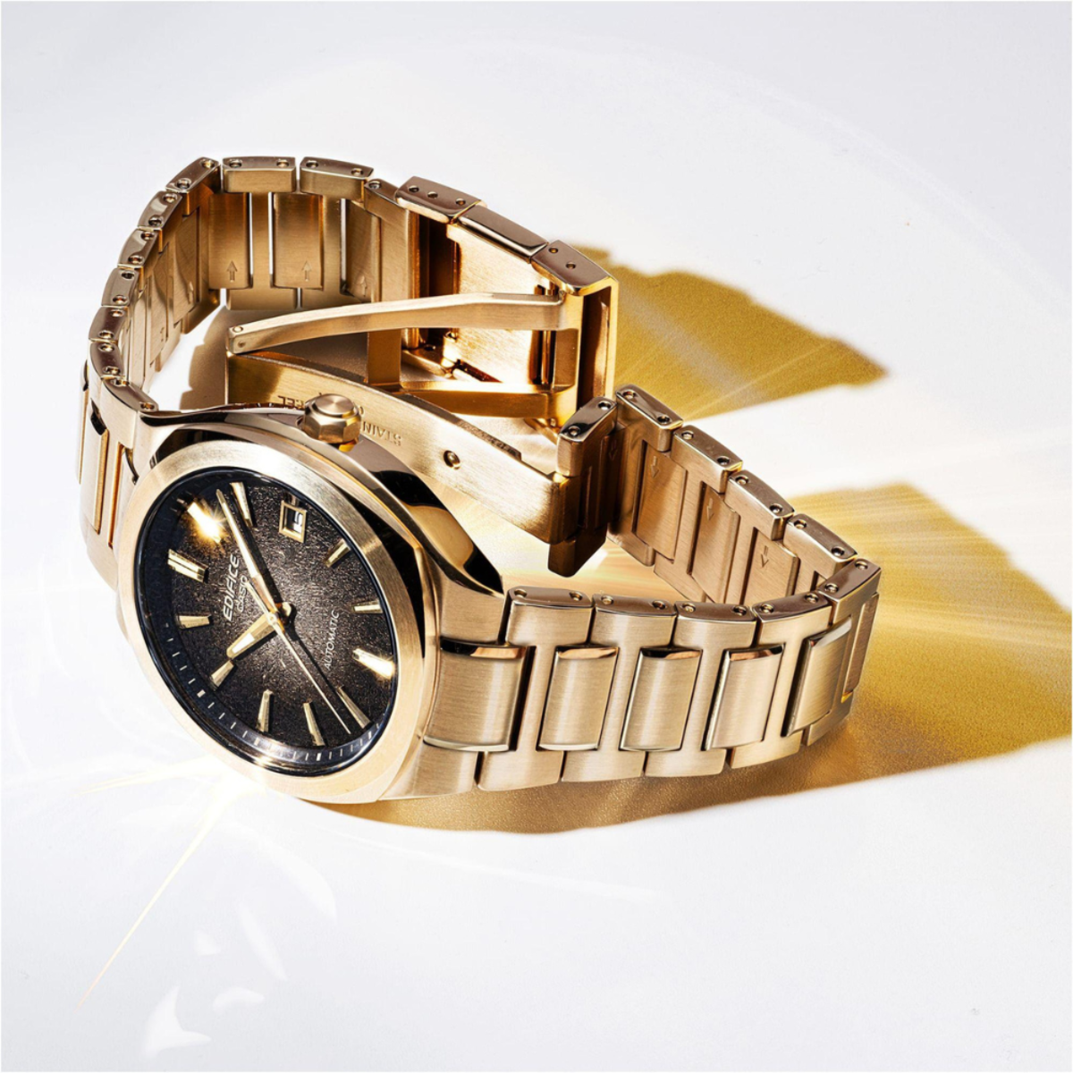 Casio Edifice Motorsports Men's Gold-Tone Automatic Watch EFK-200DG-5A