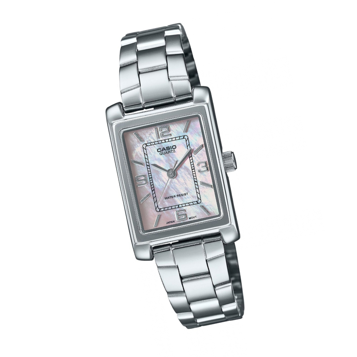 Casio General Rectangle Mother of Pearl Women's Watch LTP-1234DS-4A
