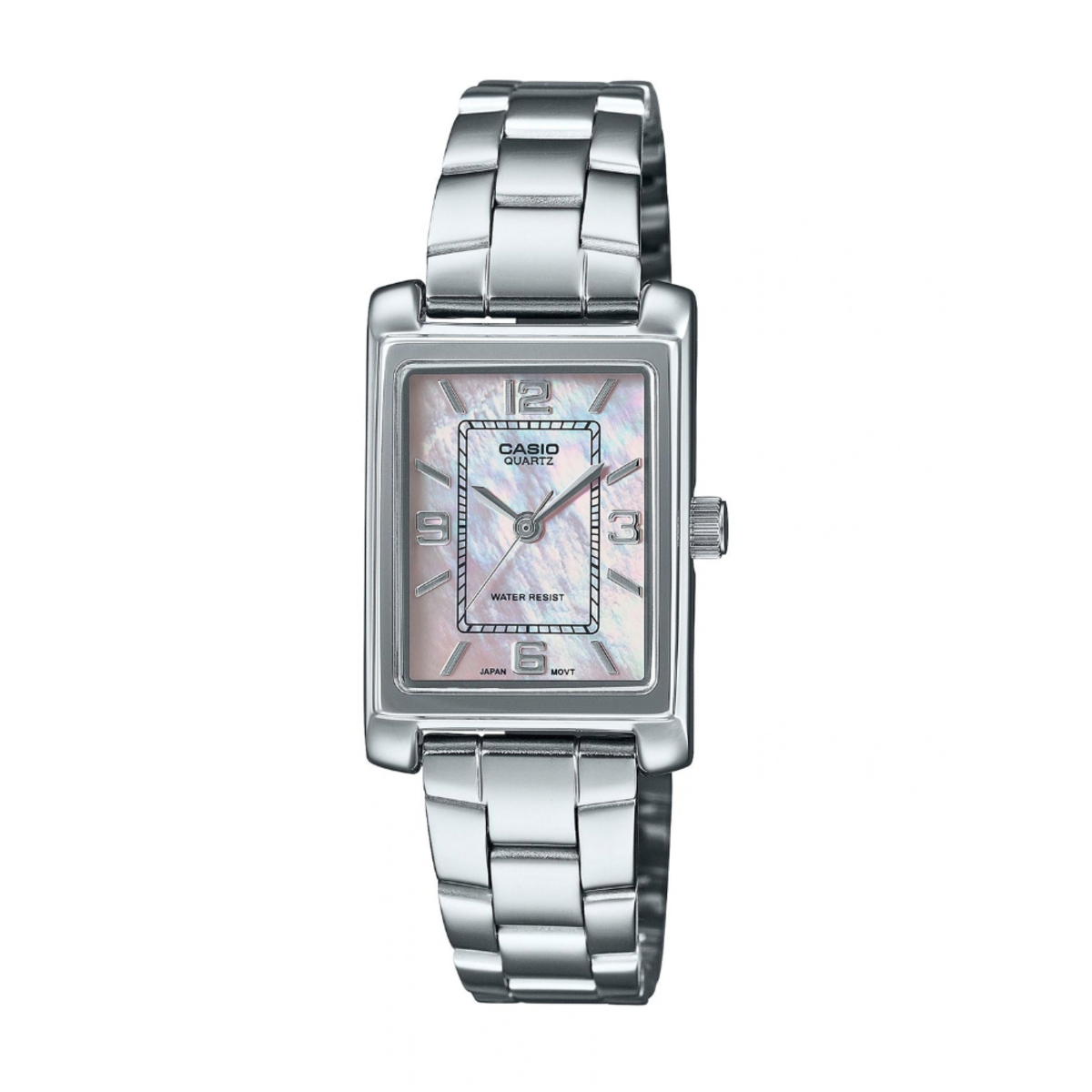 Casio General Rectangle Mother of Pearl Women's Watch LTP-1234DS-4A