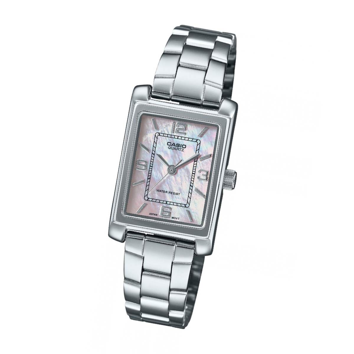 Casio General Rectangle Mother of Pearl Women's Watch LTP-1234DS-4A