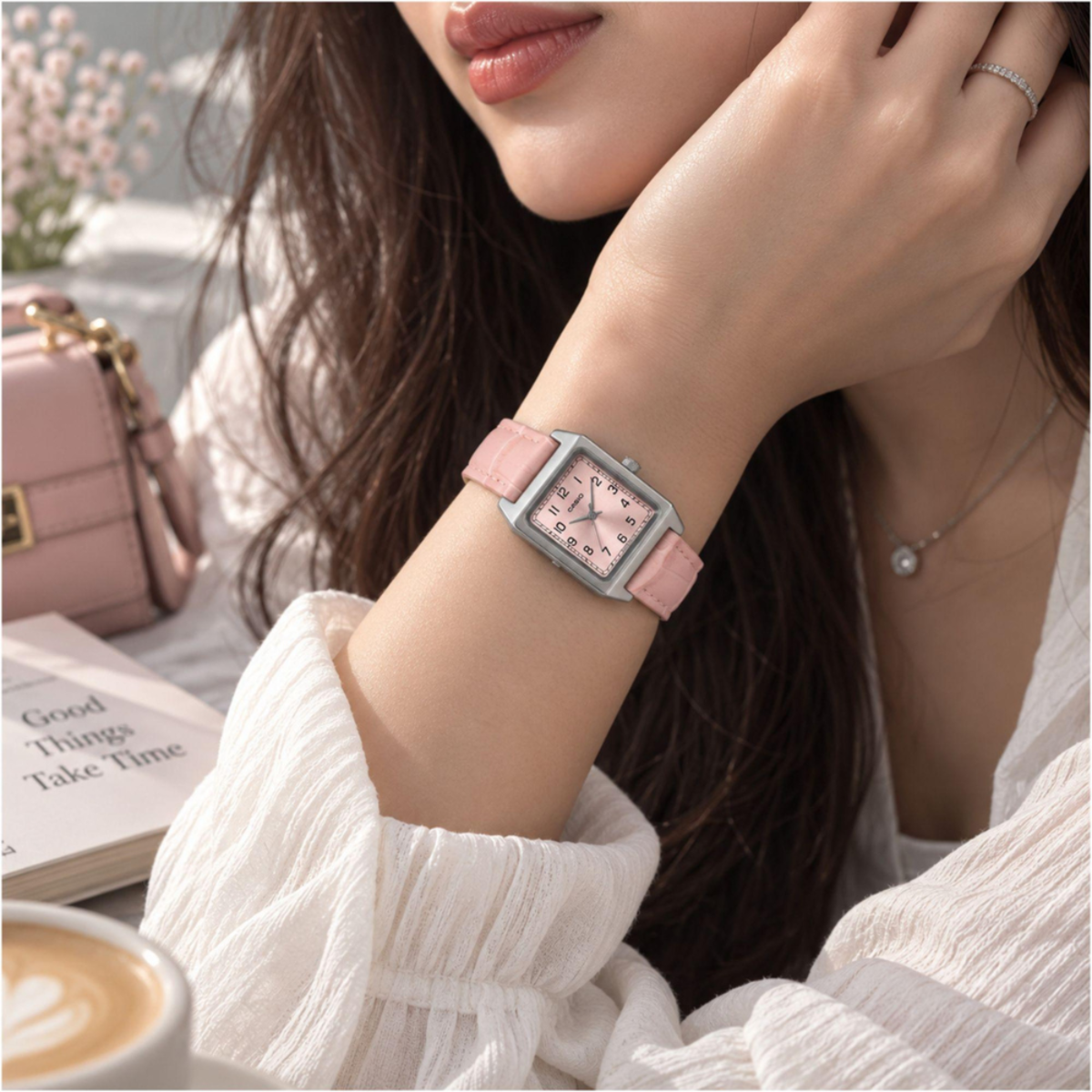 Casio Rectangular Leather Women's Watch LTP-B150LA-4B