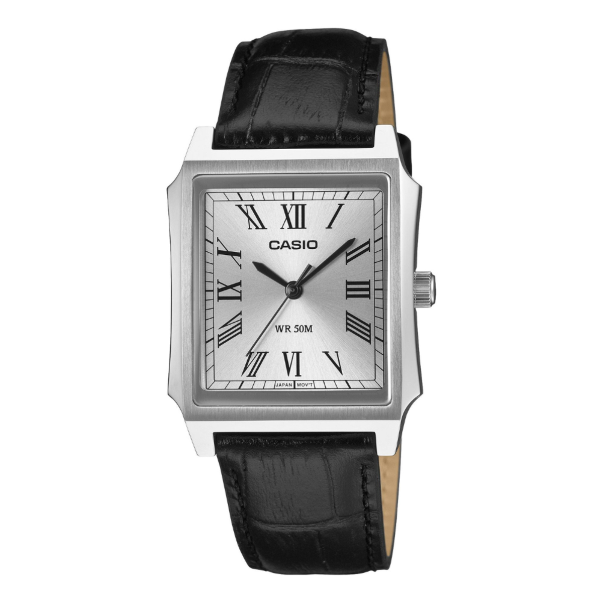 Casio MTP-B190L-7B | Silver Rectangular Roman Dial Watch