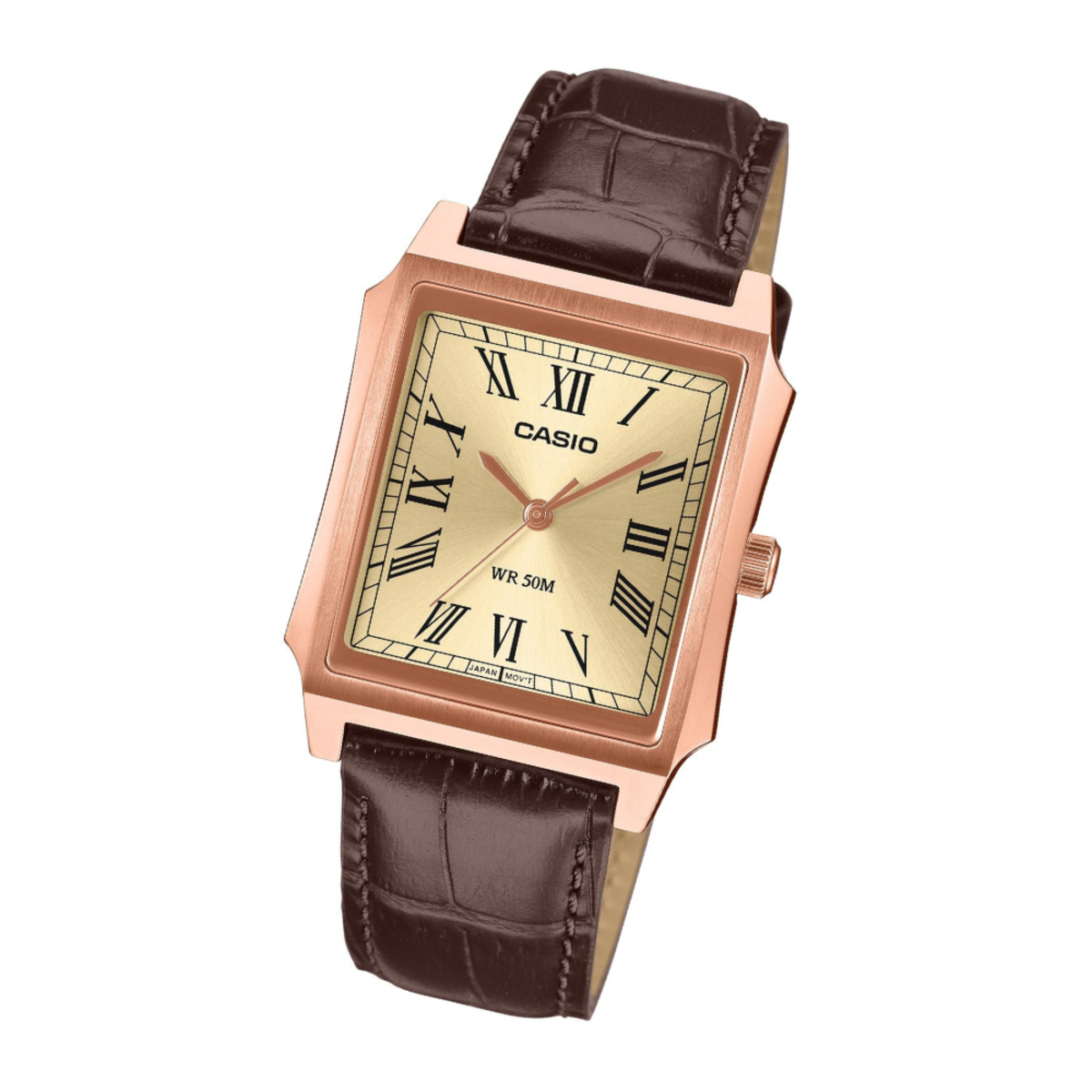 Casio MTP-B190RGL-9B Rose Gold Roman Dial Watch