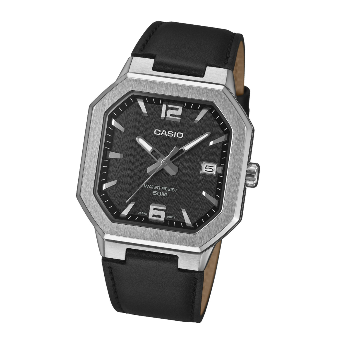Casio MTP-B195L-1A | Men's Hexagon Leather Watch