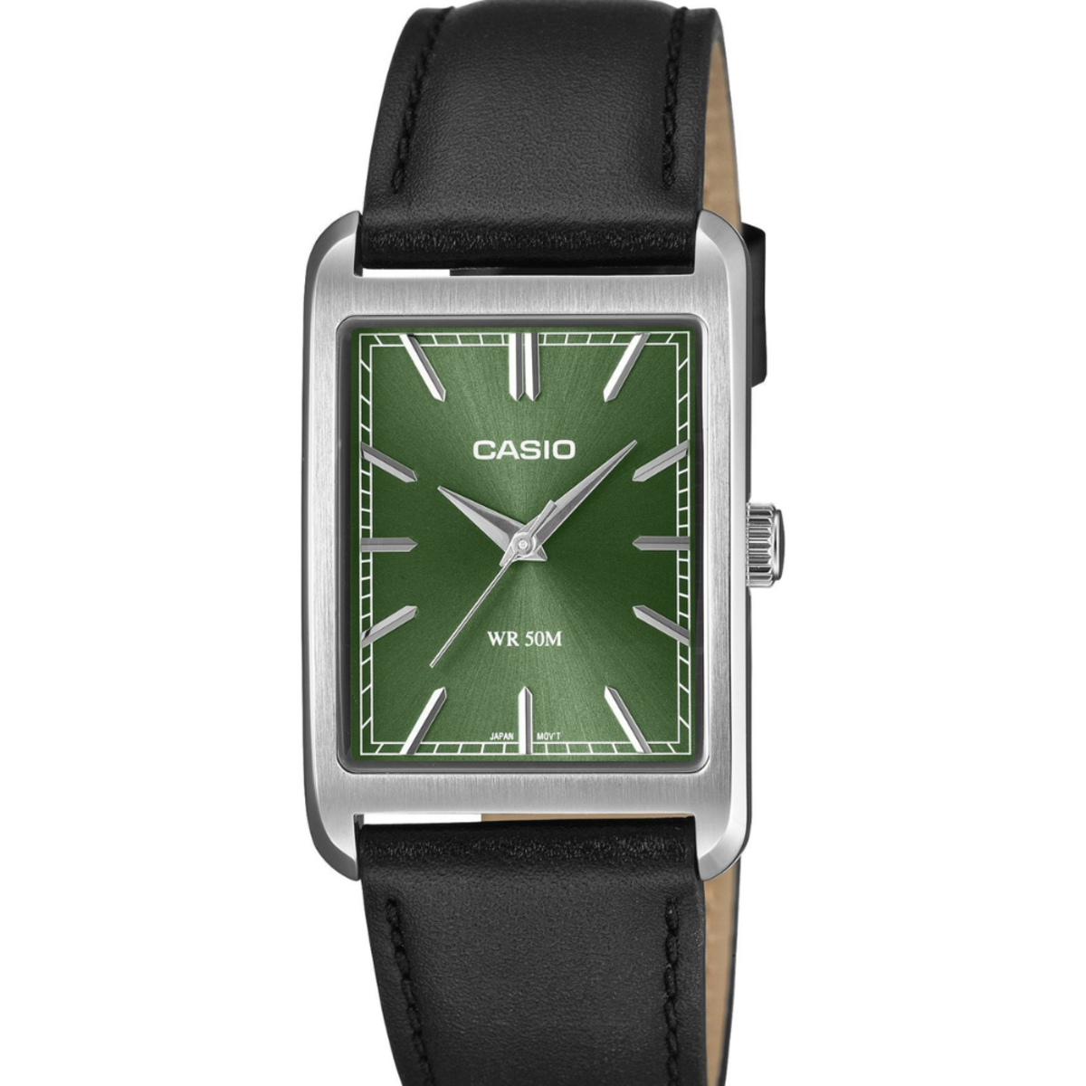 Casio MTP-B215L-3A | Slim Rectangular Dress Leather Watch
