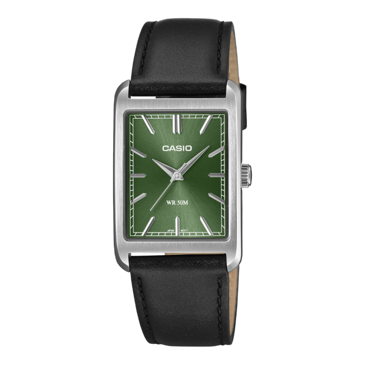 Casio MTP-B215L-3A | Slim Rectangular Dress Leather Watch