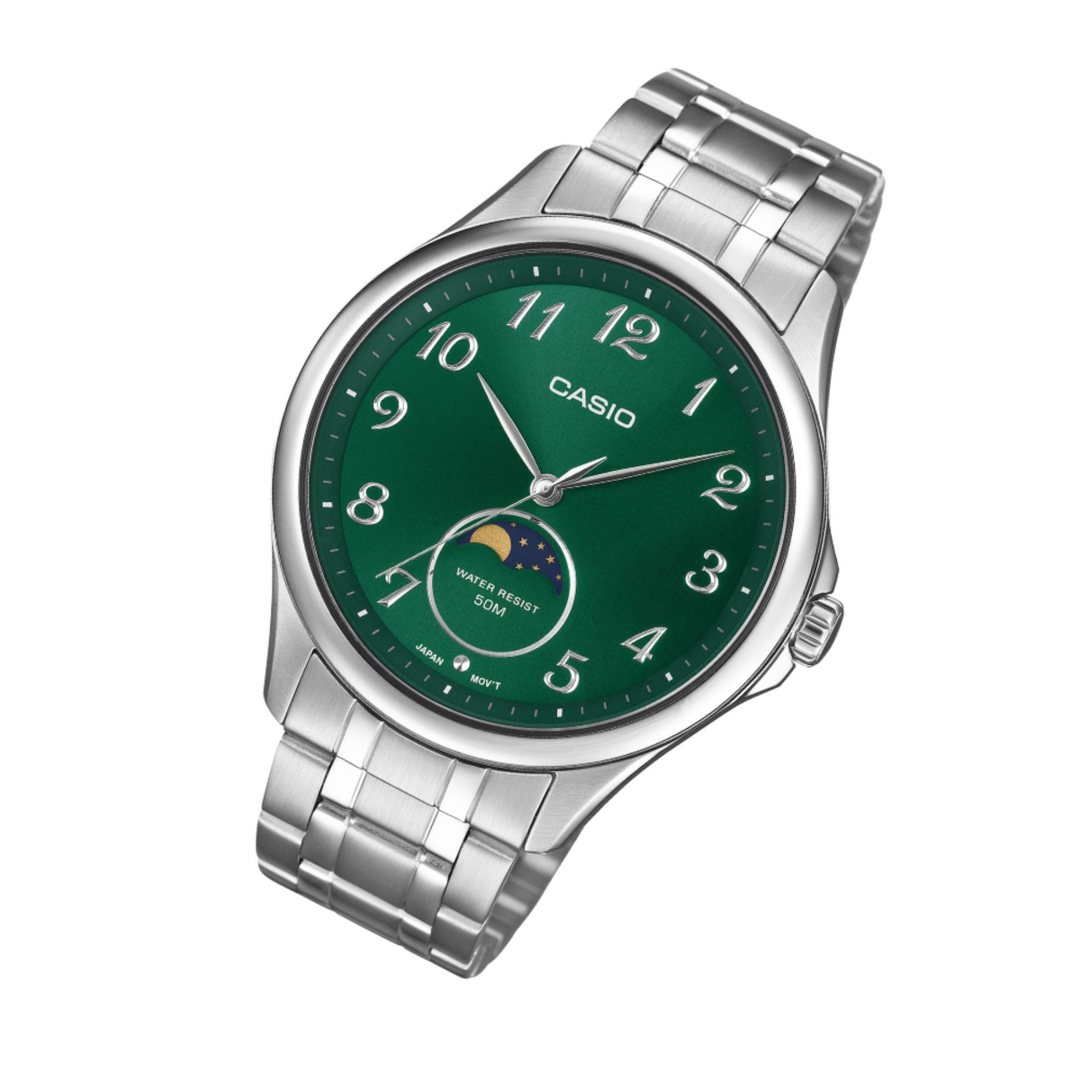 Casio MTP-M110D-3A Analog Moon Phase Men's Watch