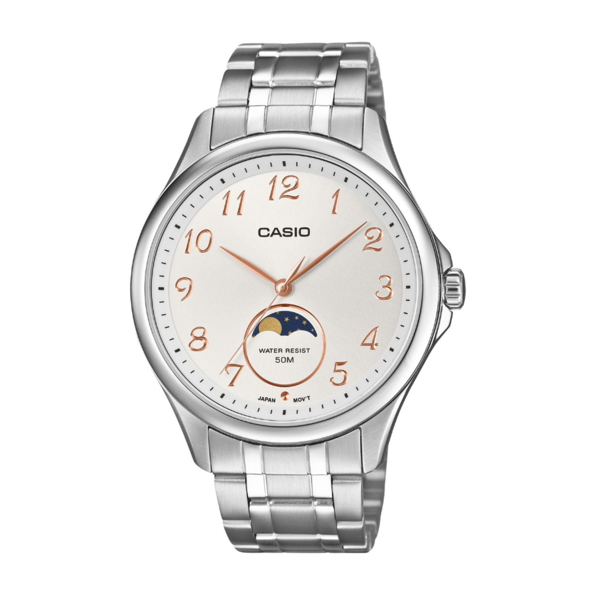 Casio MTP-M110D-7A | Analog Moon Phase Men's Watch